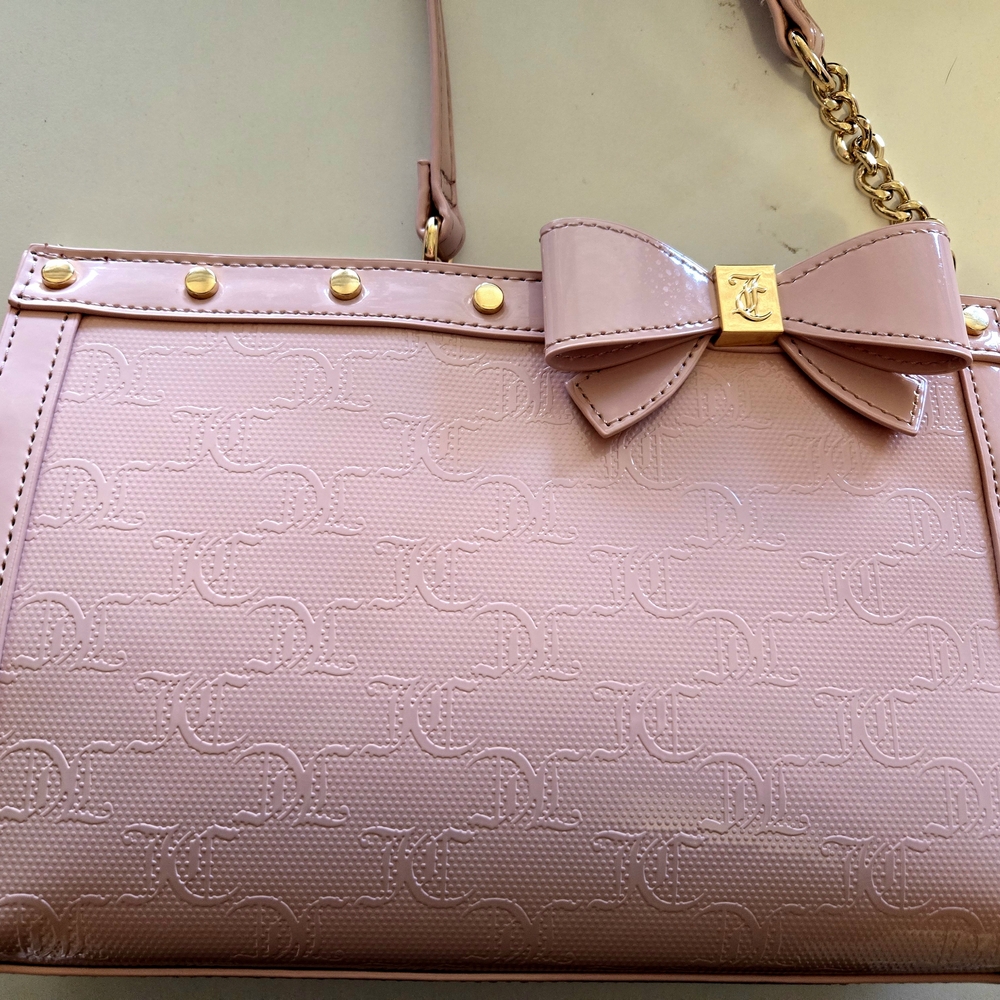 Juicy Couture Pink Crossbody Bag with Gold Accents